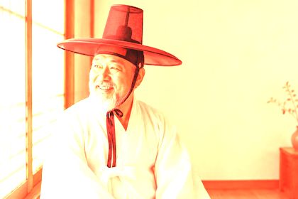 Color Dodge with #e8743b on the hanbok-portrait photo