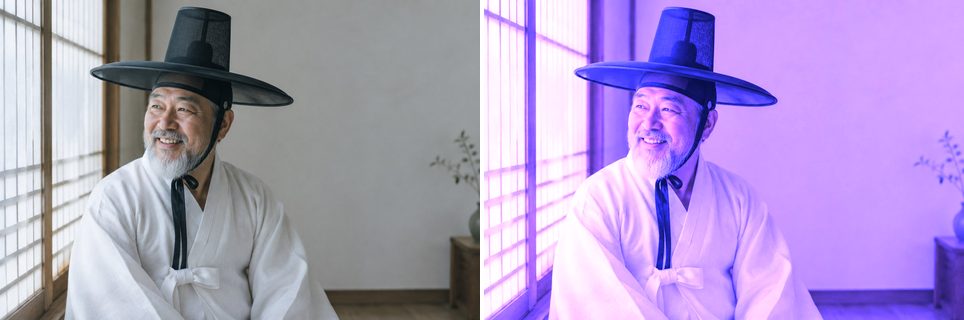 Before/after preview of Color Dodge