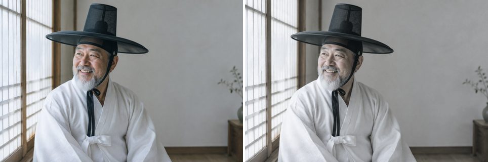 Before/after preview of Saturation