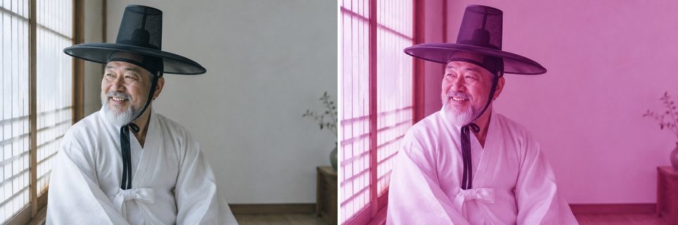 Before/after preview of Soft Light