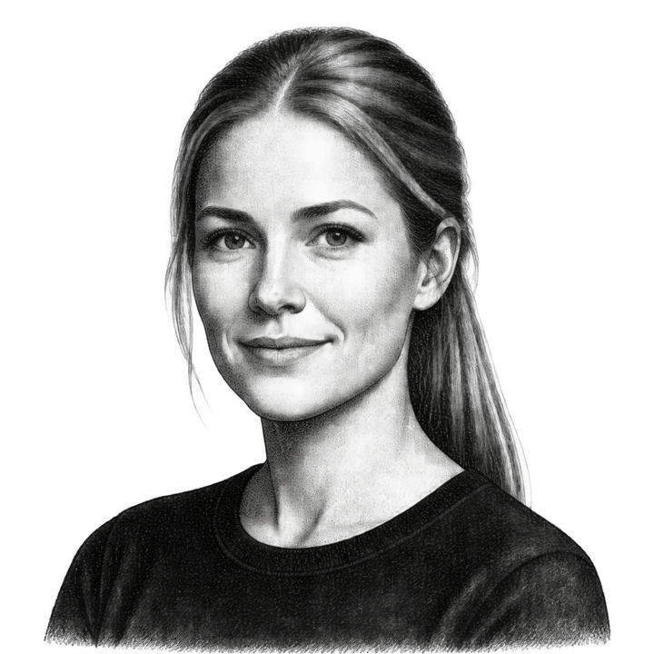 Pencil portrait of Mara Lindqvist